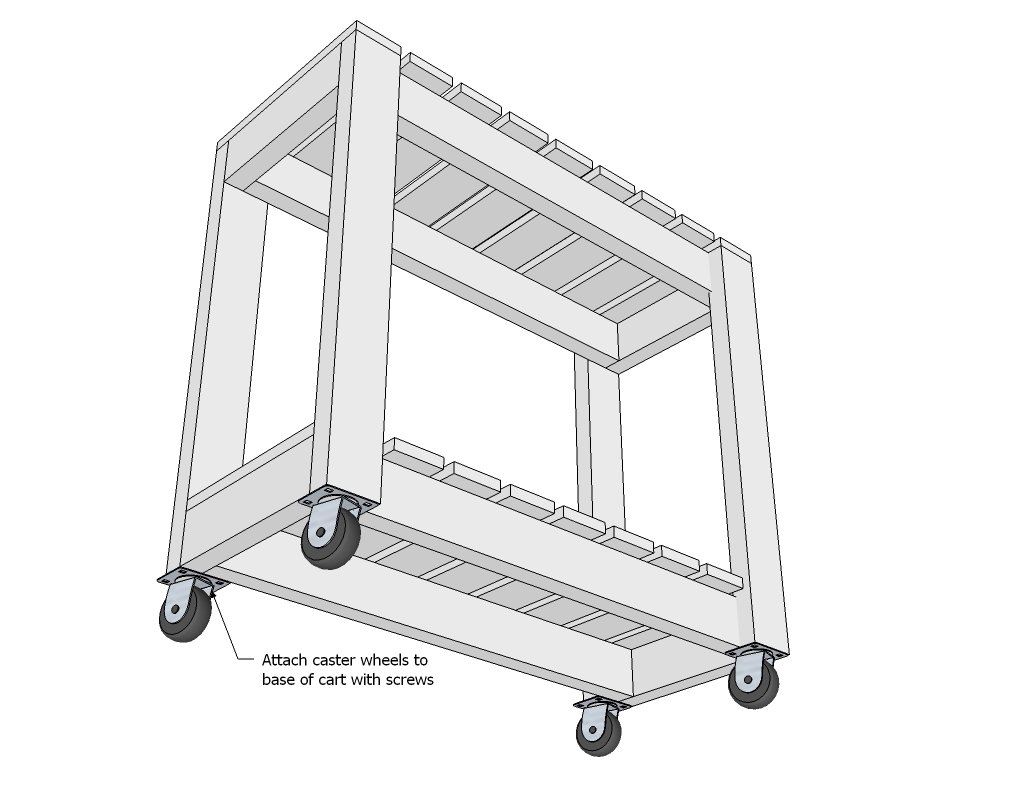 Simple Rolling Bar Cart — step 5