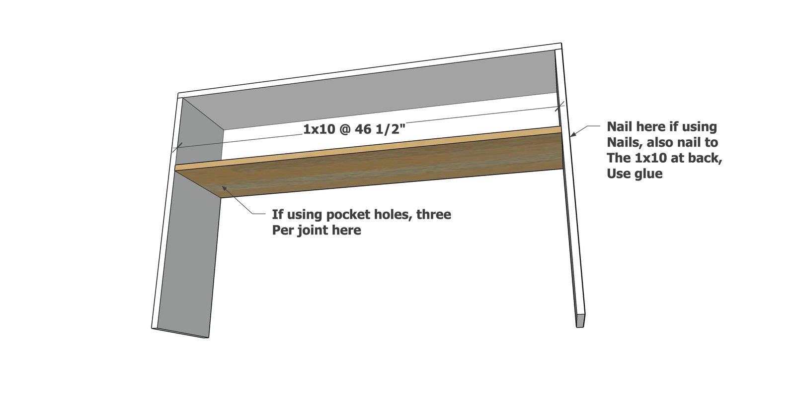 Simple Rustic Modern Console Table — step 3