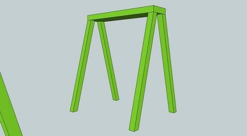 Simple Sawhorse Table — step 3