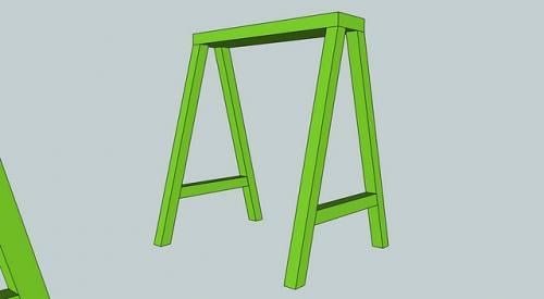 Simple Sawhorse Table — step 4