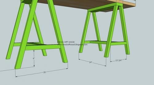Simple Sawhorse Table — step 5