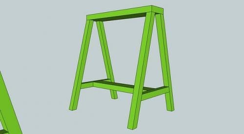 Simple Sawhorse Table — step 6
