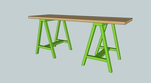 Simple Sawhorse Table — step 7