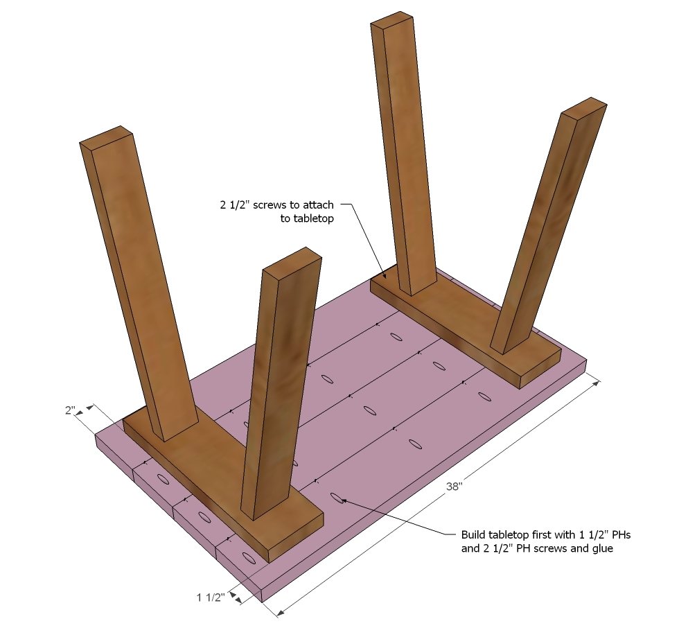 Simple Small Trestle Desk — step 2