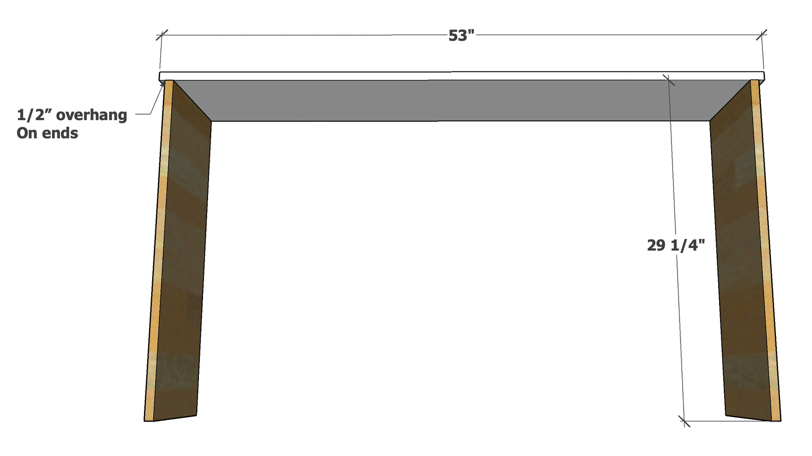 Simple Vanity with Shelves and Light Up Mirror — step 1