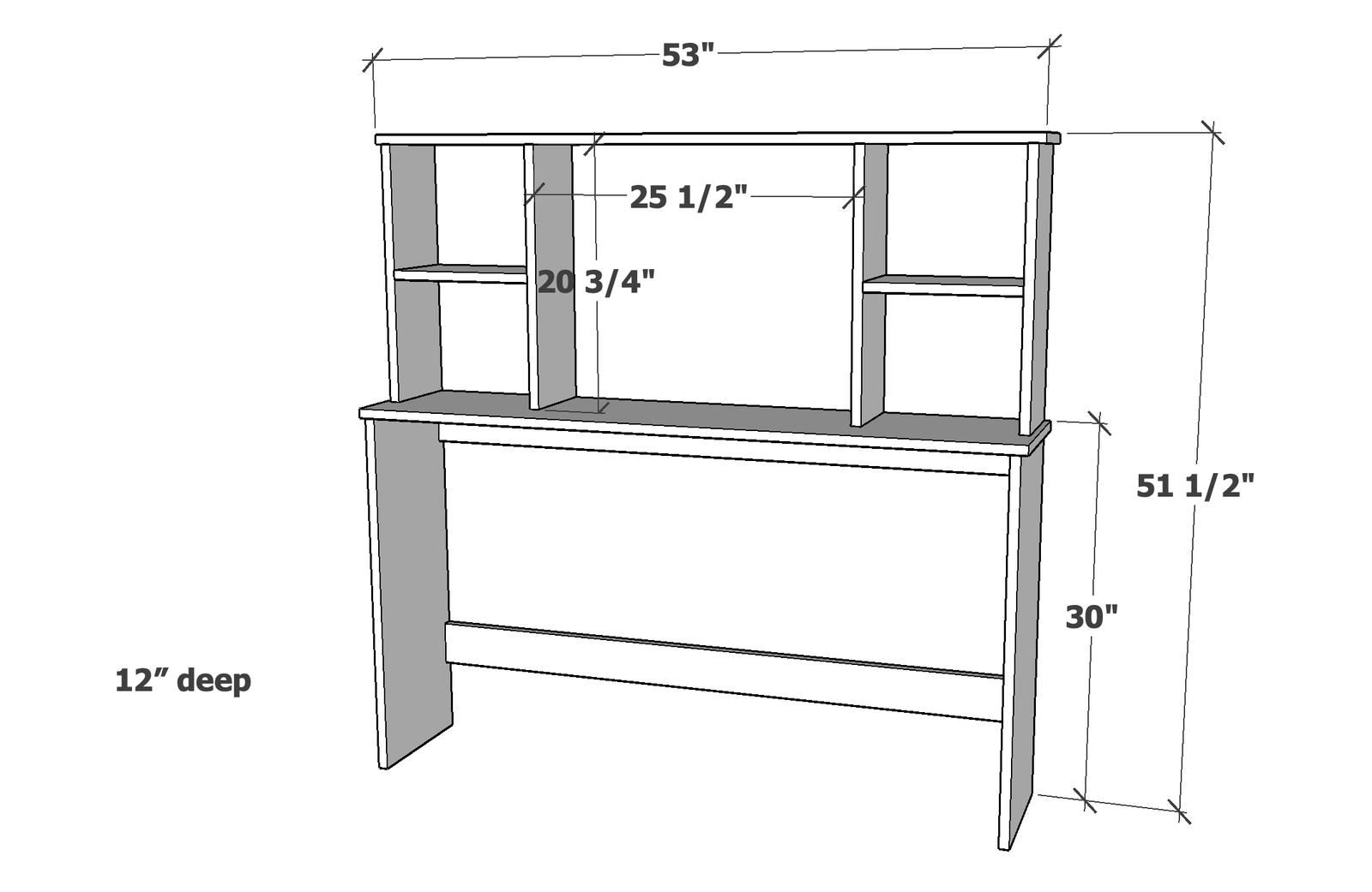 Simple Vanity with Shelves and Light Up Mirror — step 3