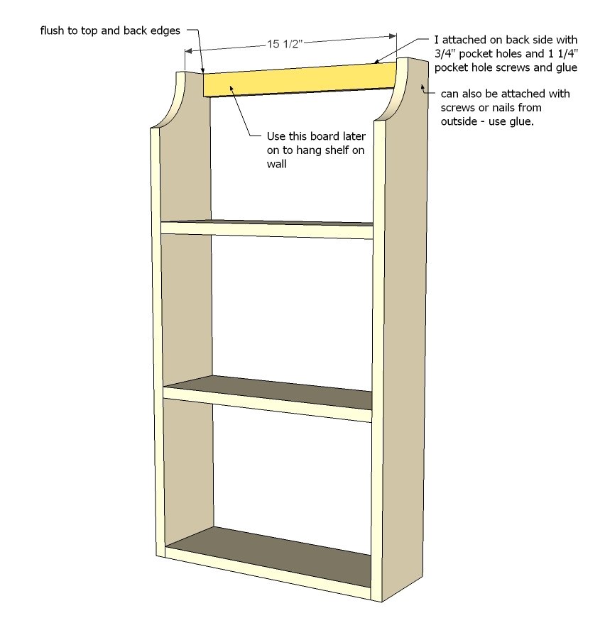 Simple Wall Shelf for Books or Magazines — step 2