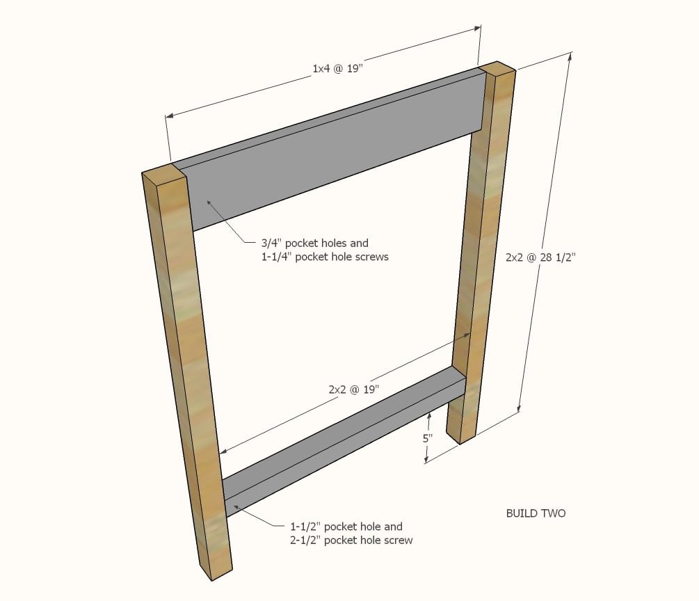 Simple Writing Desk with Drawer — step 1