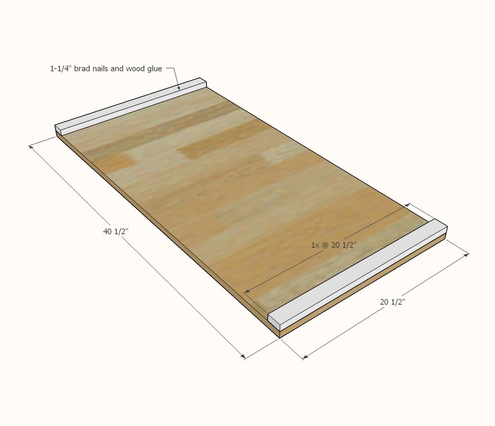 Simple Writing Desk with Drawer — step 3