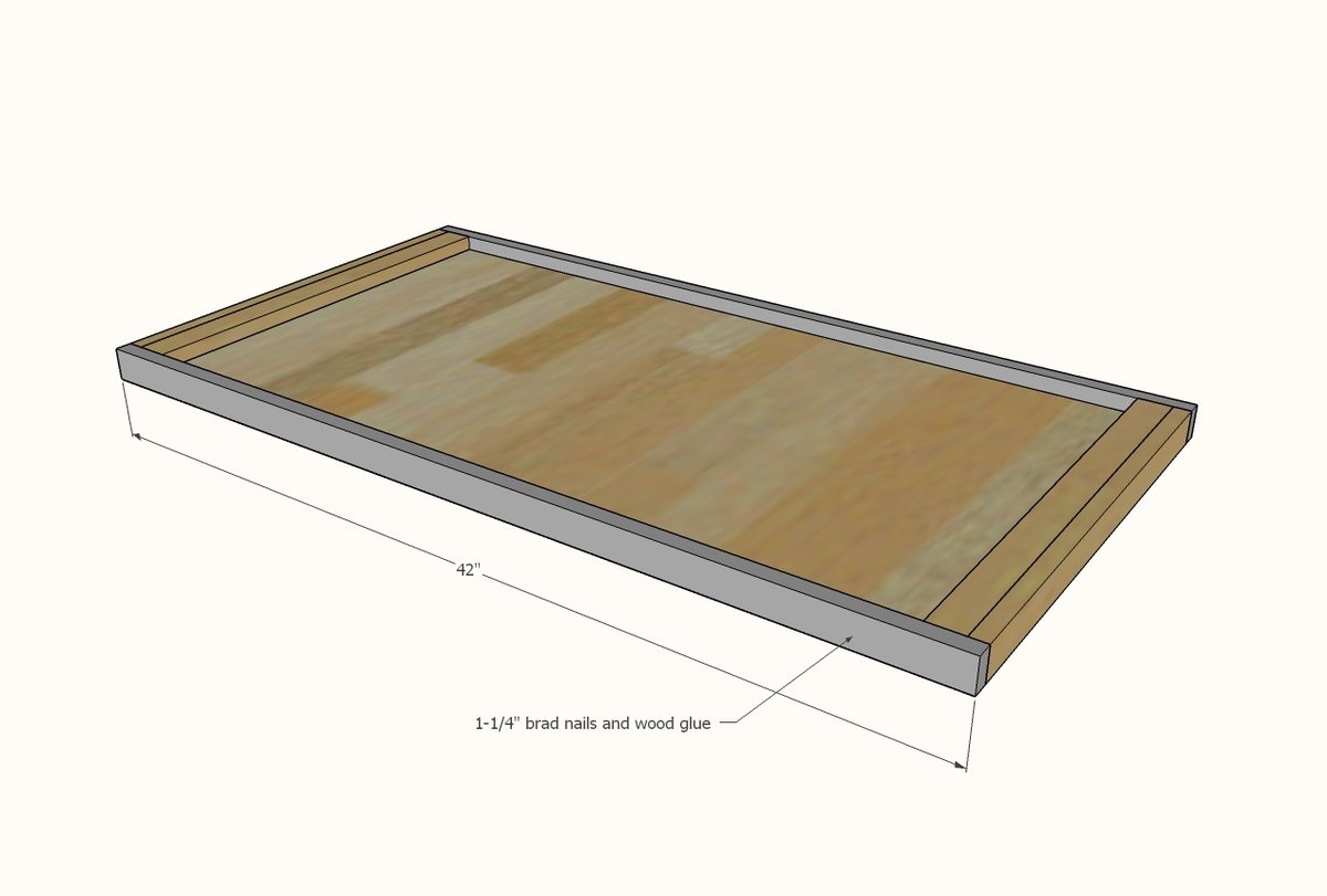 Simple Writing Desk with Drawer — step 5
