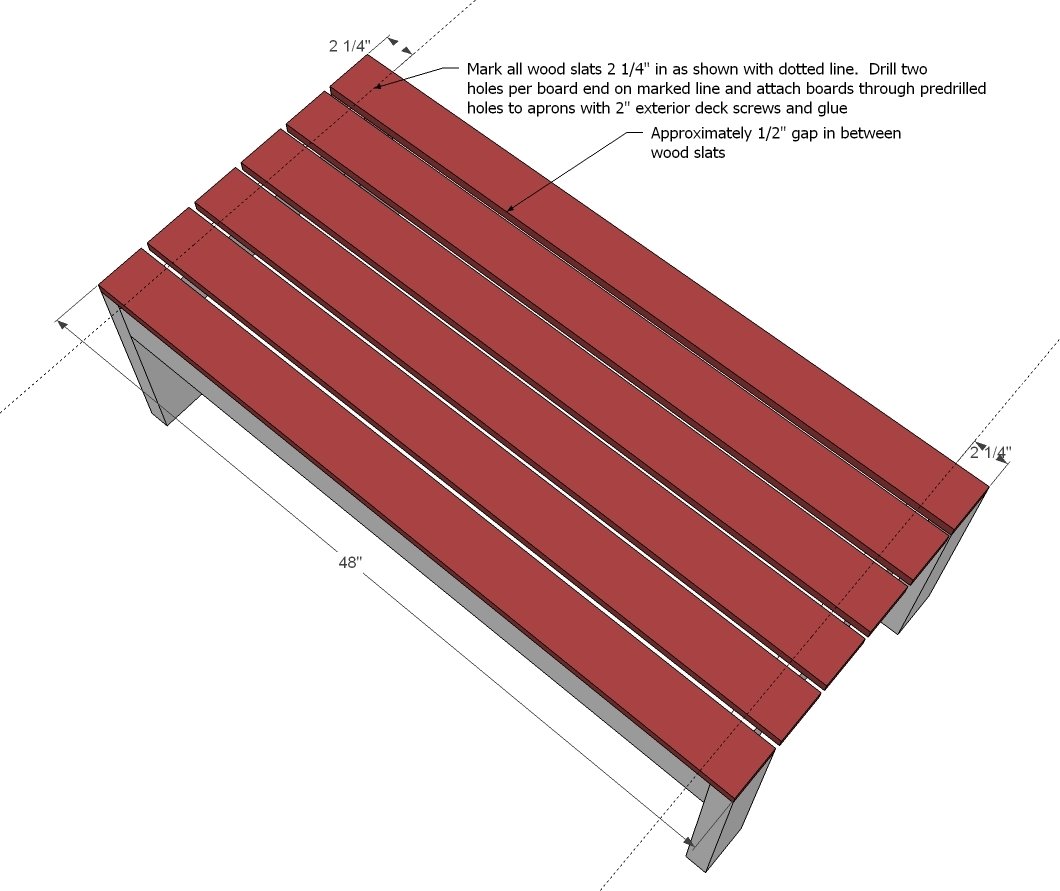 Simplest Adirondack Outdoor Coffee Table — step 3
