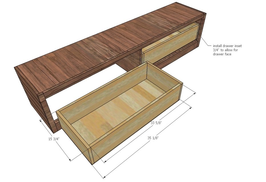 Simplest to Build Wood Storage Bed with Drawers — step 5