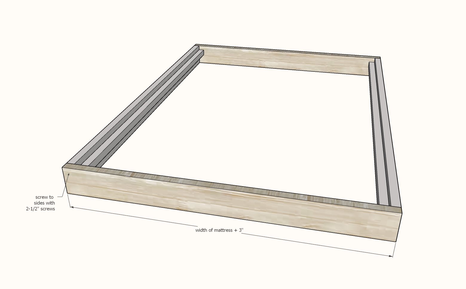 Simplest DIY Bed Frame (All Mattress Sizes) — step 2