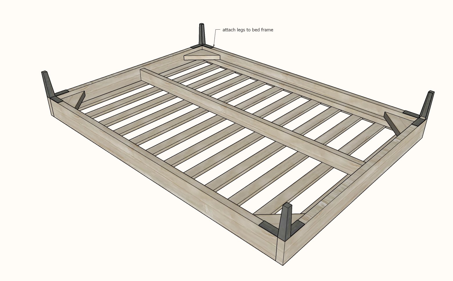Simplest DIY Bed Frame (All Mattress Sizes) — step 6