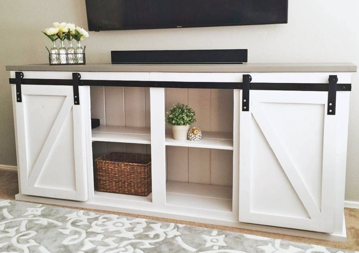 Simplified 8' Barn Door Console