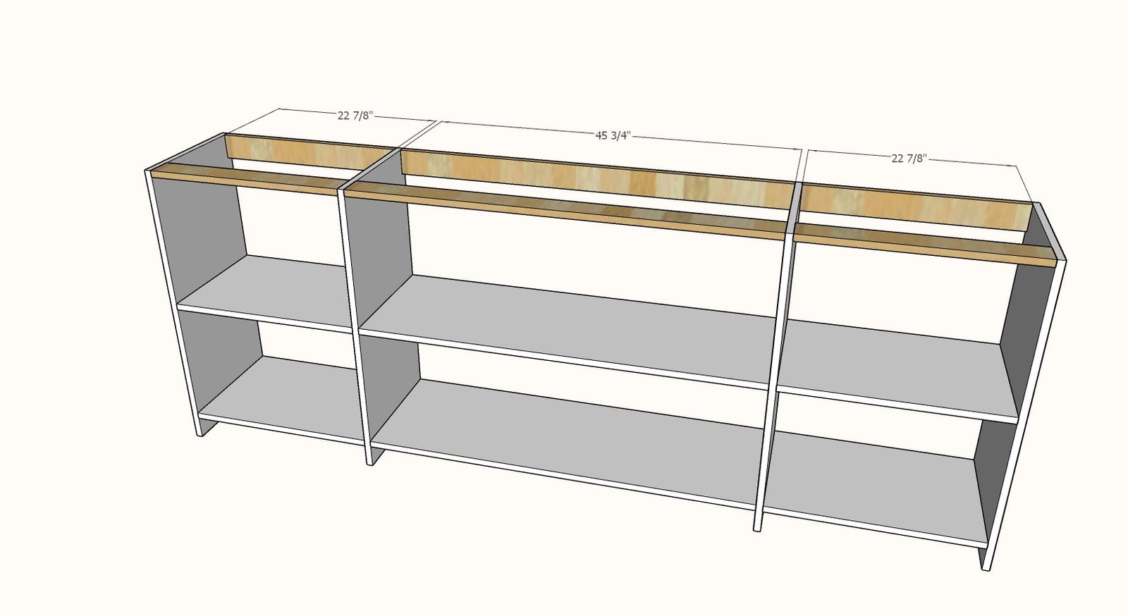 Simplified 8' Barn Door Console — step 2