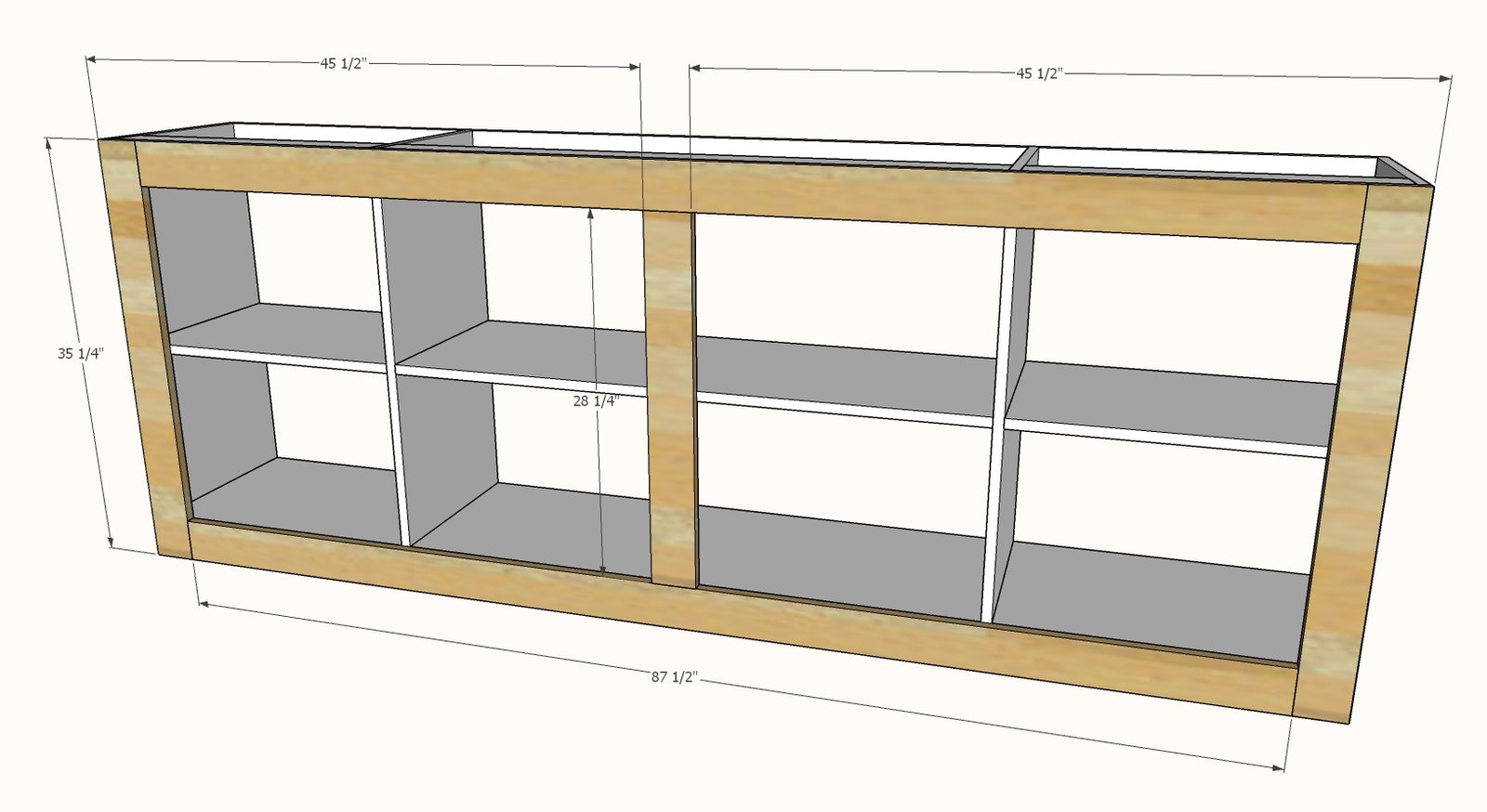 Simplified 8' Barn Door Console — step 3