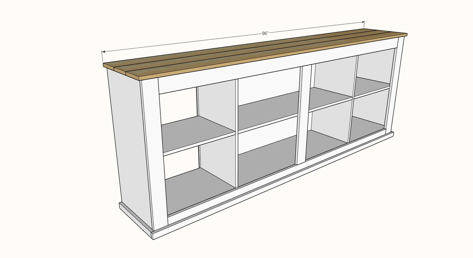Simplified 8' Barn Door Console — step 7