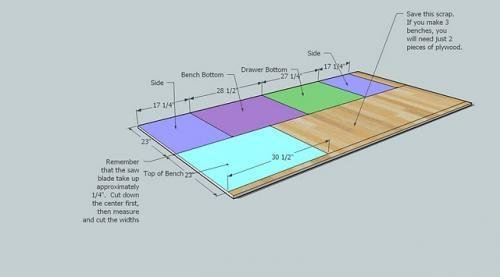 Single DIY Entryway Drawer Bench — step 1