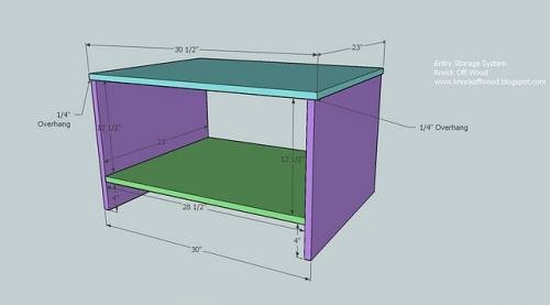 Single DIY Entryway Drawer Bench — step 2