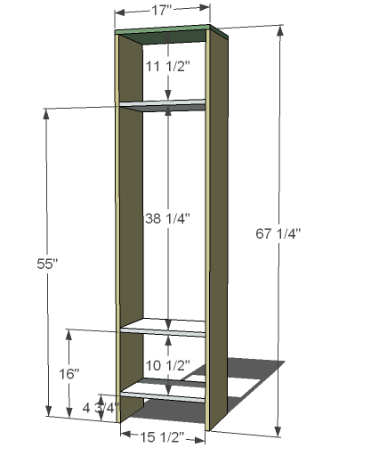 Single Locker Cabinet — step 1