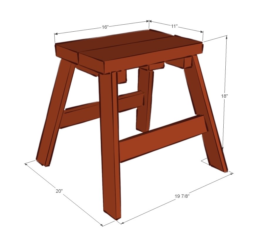 Skipper's Stool dimension diagram 1