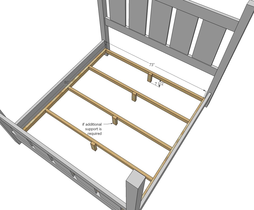 Slatted Four Post Farmhouse Bed — step 5