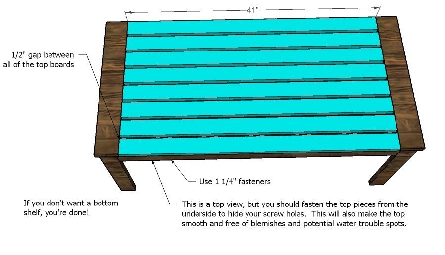 Slatted Outdoor Coffee Table — step 6