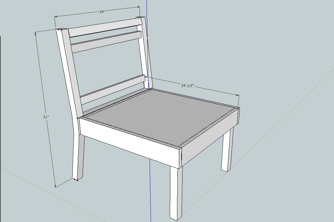 Slipper Chair dimension diagram 1