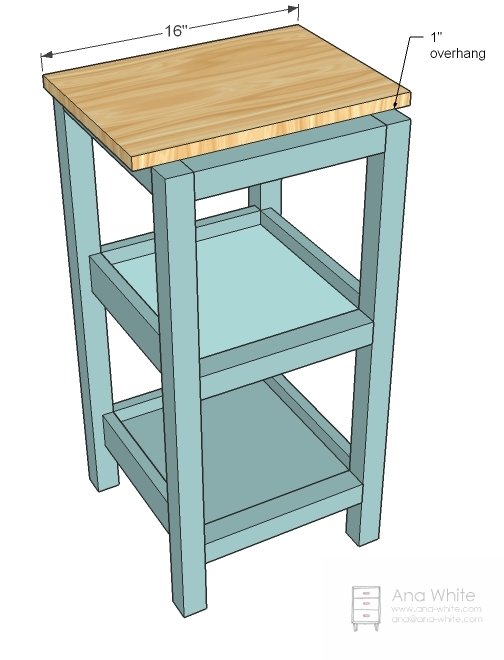 Small Bath Storage Tower Built with 2x2s and 1x Boards — step 6