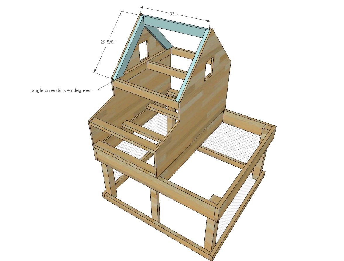 Small Chicken Coop with Planter, Clean Out Tray and Nesting Box — step 10