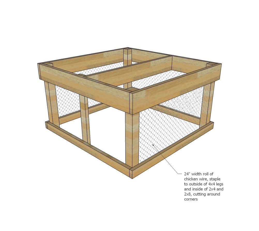 Small Chicken Coop with Planter, Clean Out Tray and Nesting Box — step 4