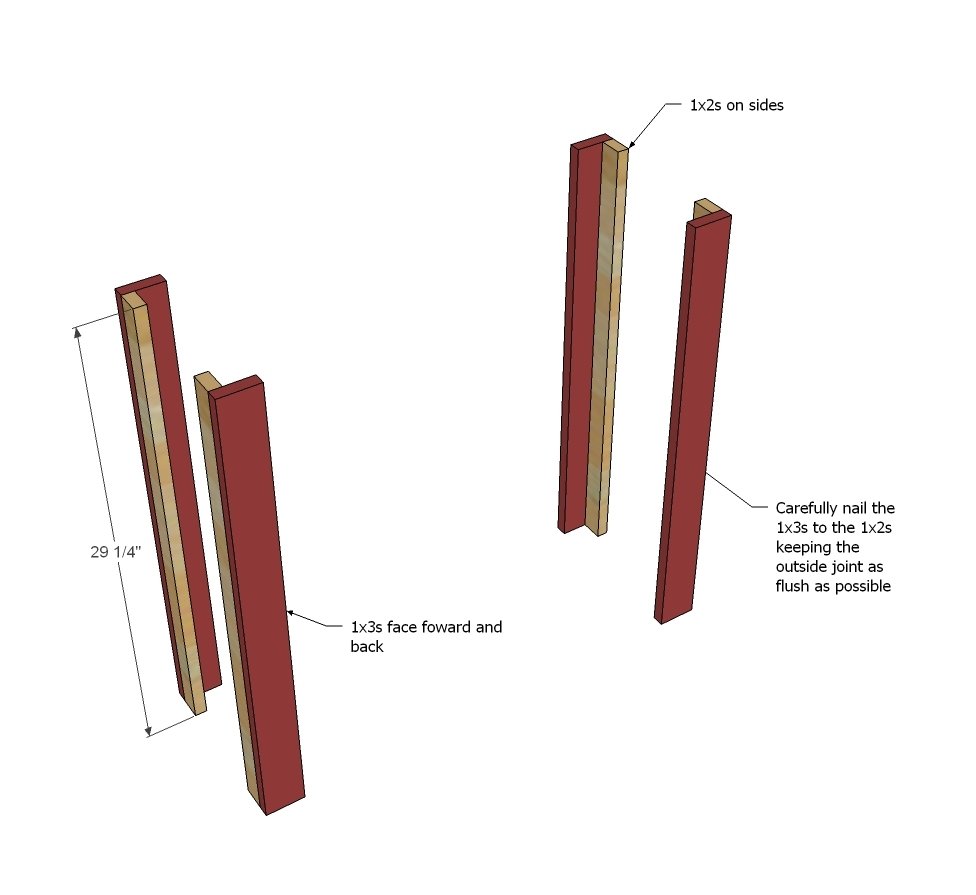 Small Console Table Made from 1x Whitewood Boards — step 1