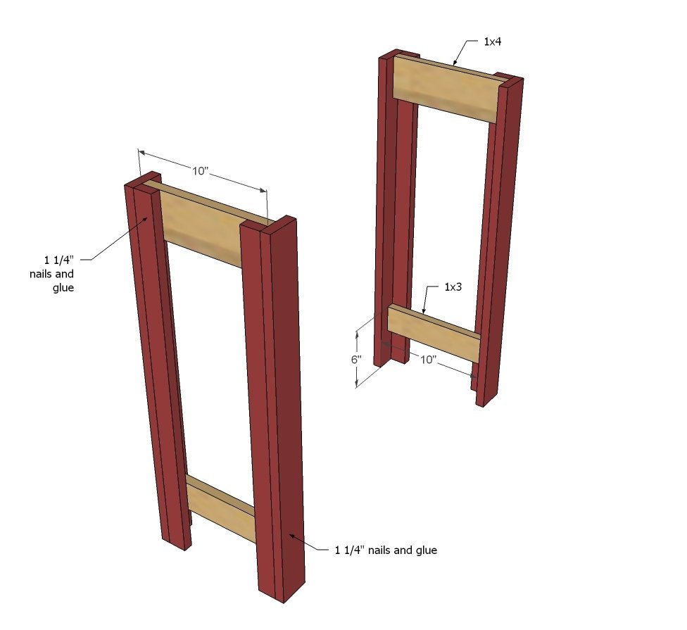 Small Console Table Made from 1x Whitewood Boards — step 2