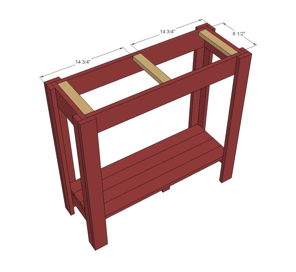 Small Console Table Made from 1x Whitewood Boards — step 6
