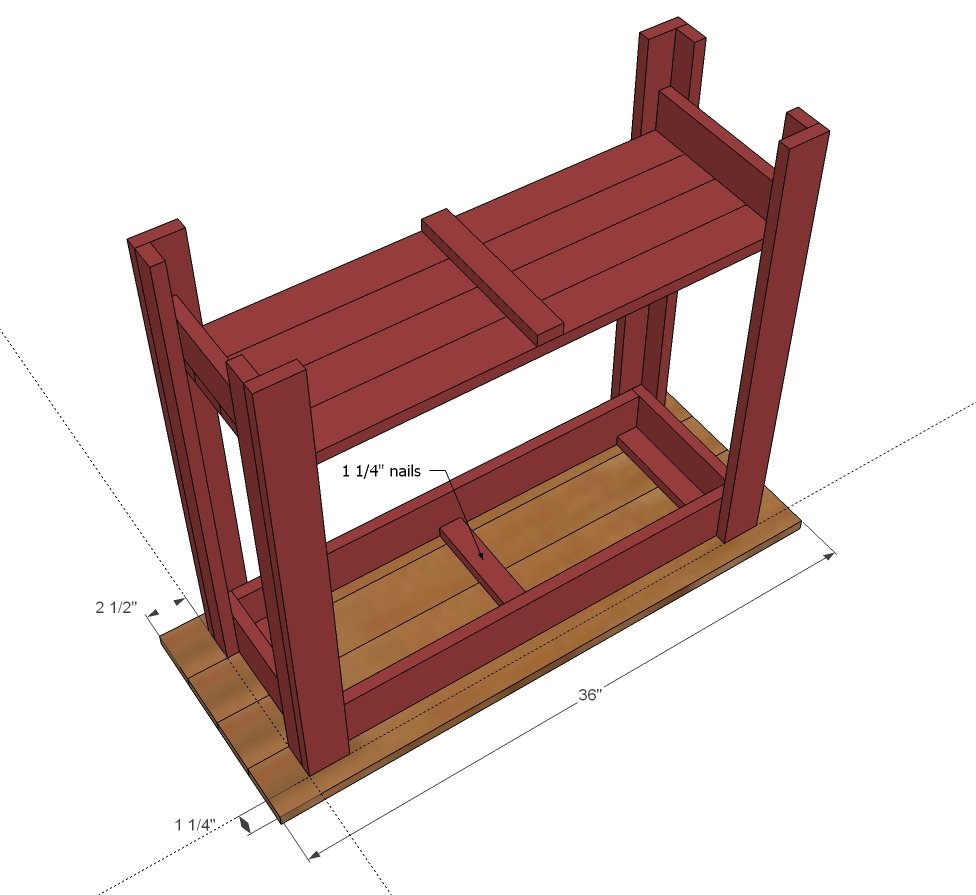 Small Console Table Made from 1x Whitewood Boards — step 7
