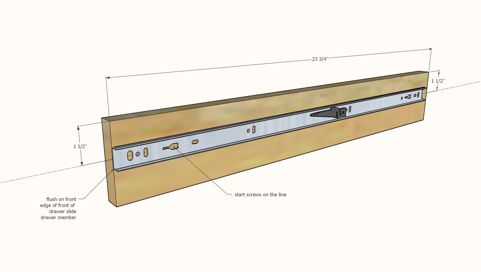 Small Kitchen Island with Slide Out Double Trash Cans — step 6