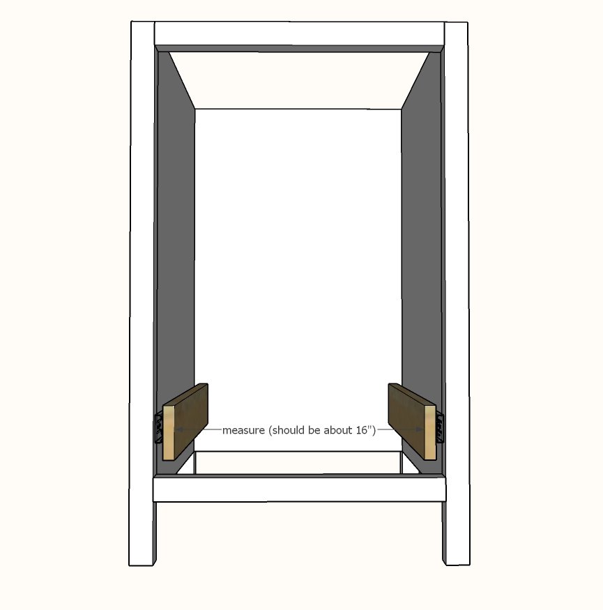 Small Kitchen Island with Slide Out Double Trash Cans — step 7