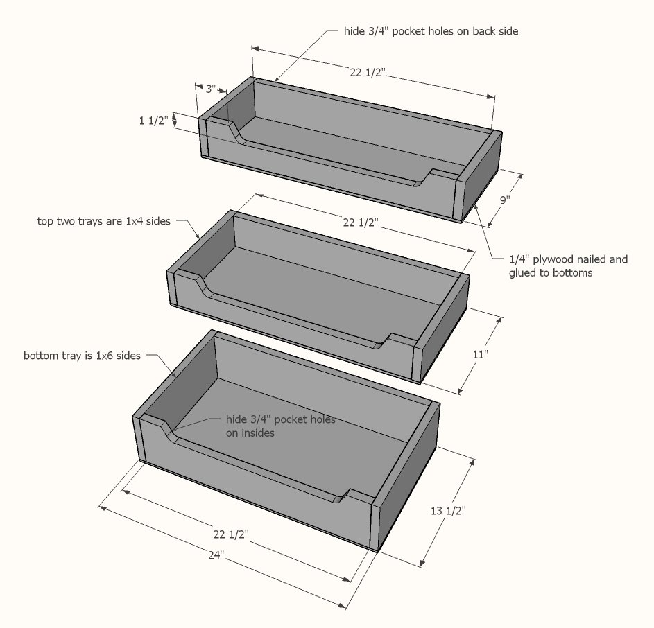Small Ladder Bookshelf — step 1