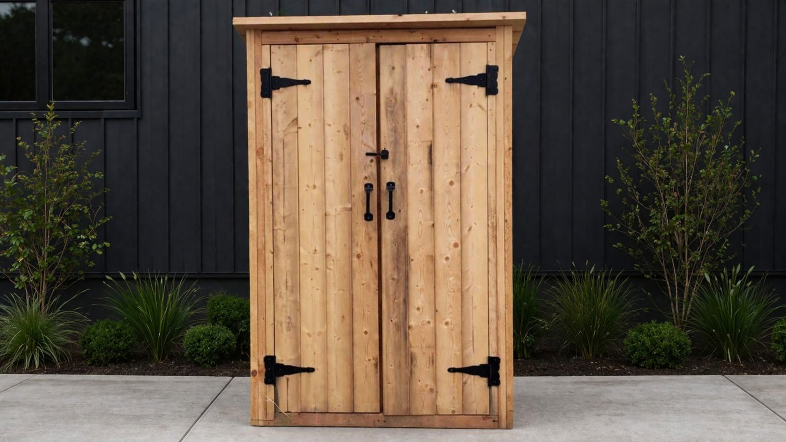 Small Outdoor Shed or Closet Converted into Smokehouse