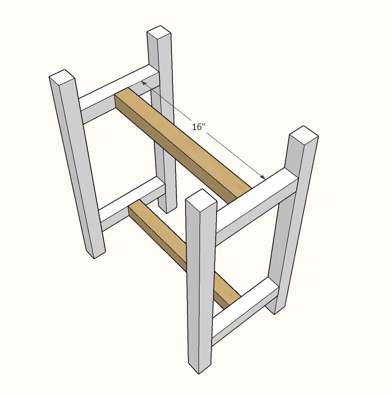 Small Raised Planter Stands — step 2