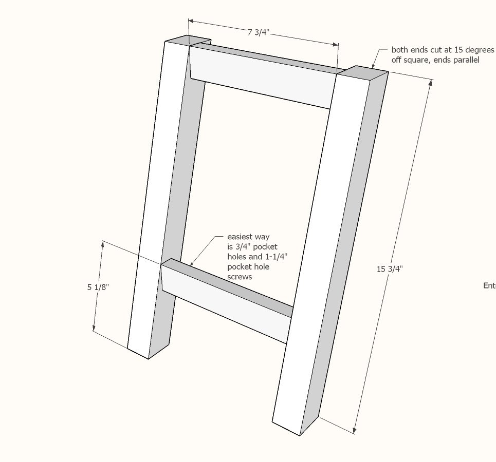 Small Rustic Bench — step 1