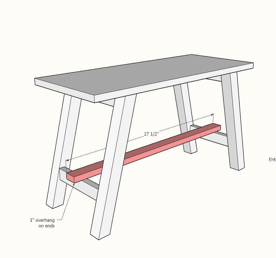Small Rustic Bench — step 3