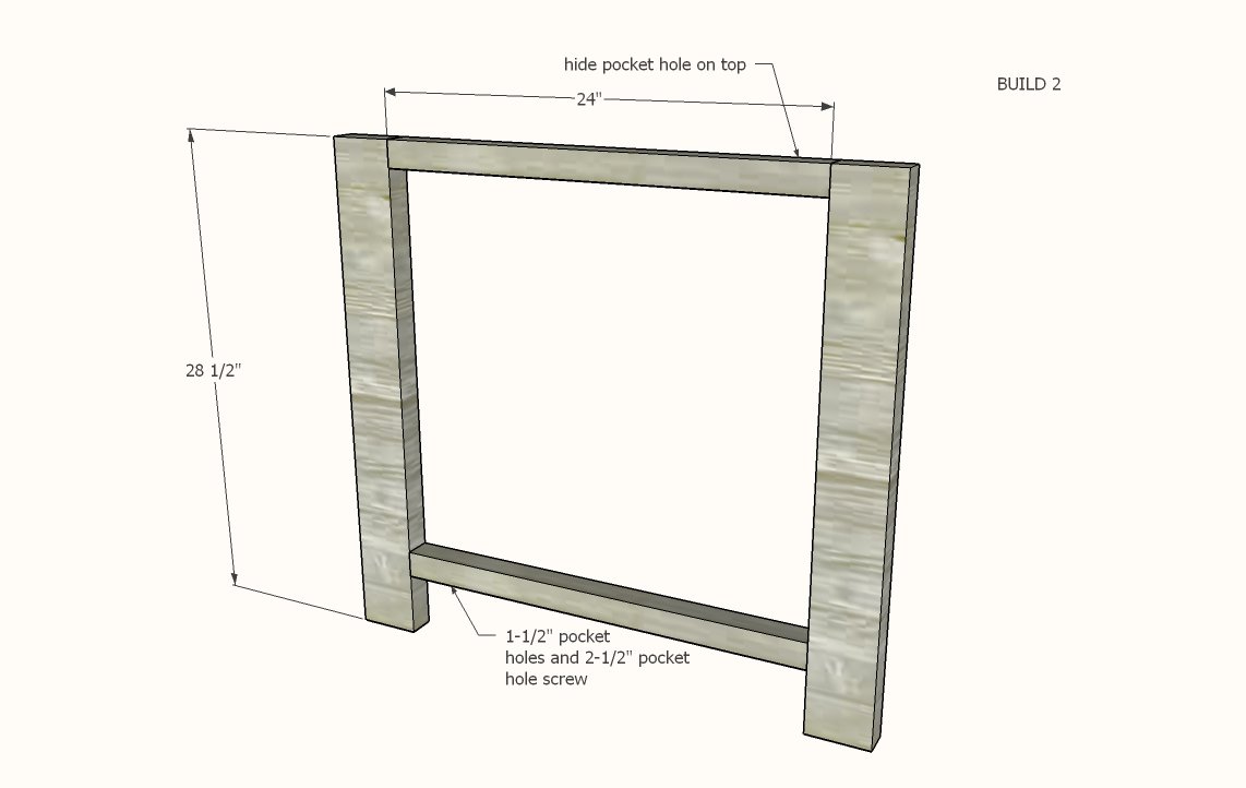 Small Rustic X Console — step 1