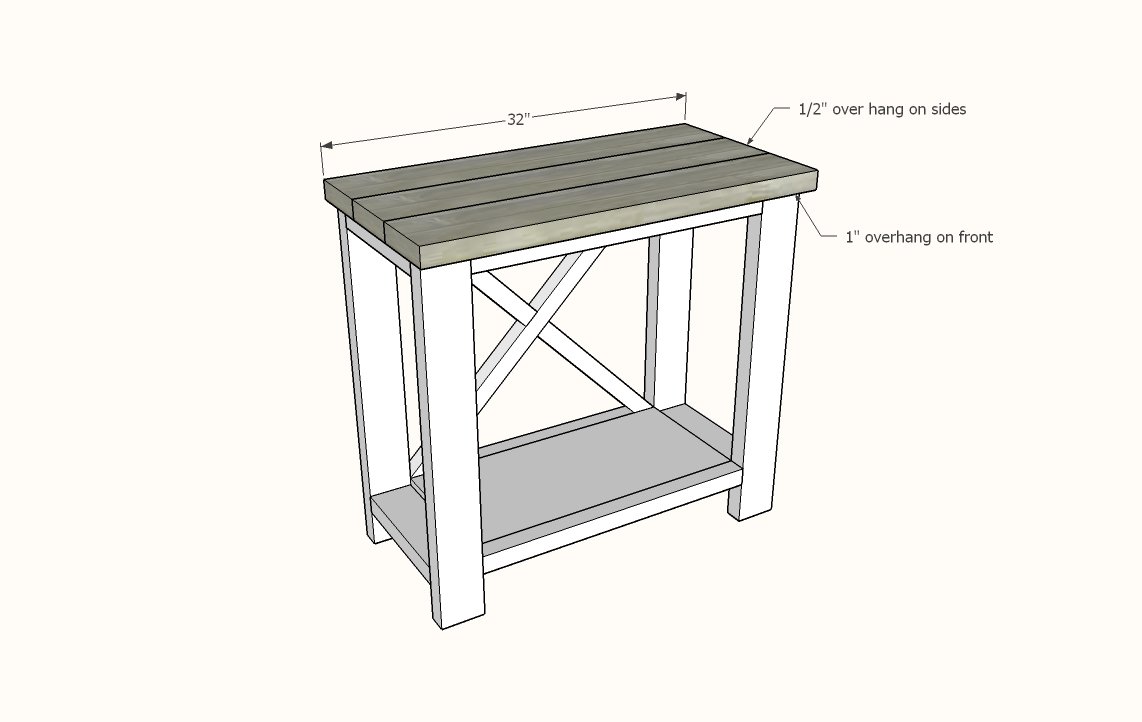 Small Rustic X Console — step 5