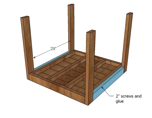 Small Square Modern Farmhouse Table — step 4