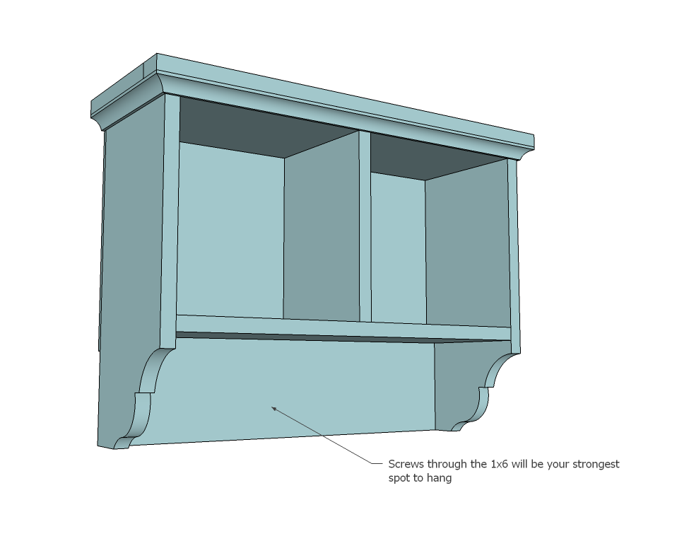 Small Wall Shelf with Hooks — step 9