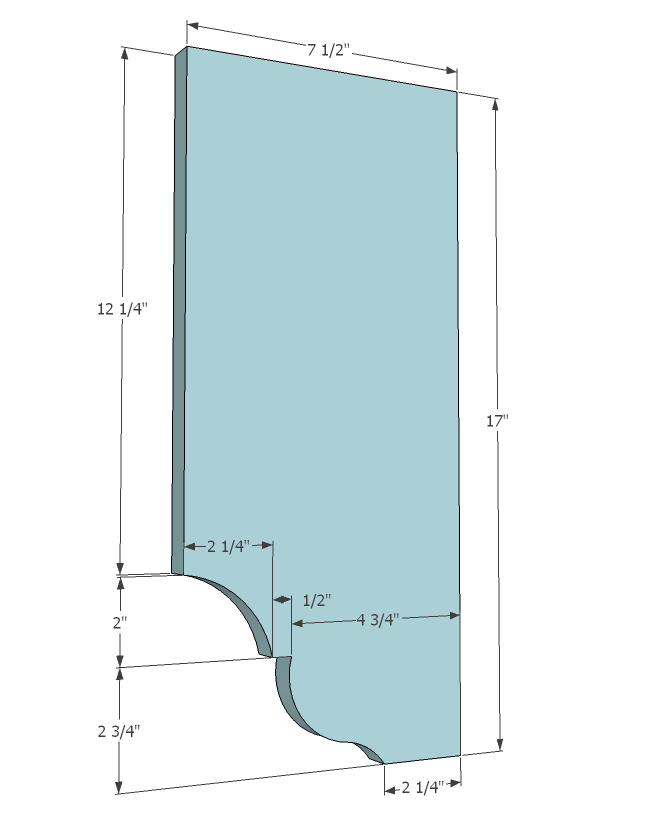 Small Wall Shelf with Hooks — step 1