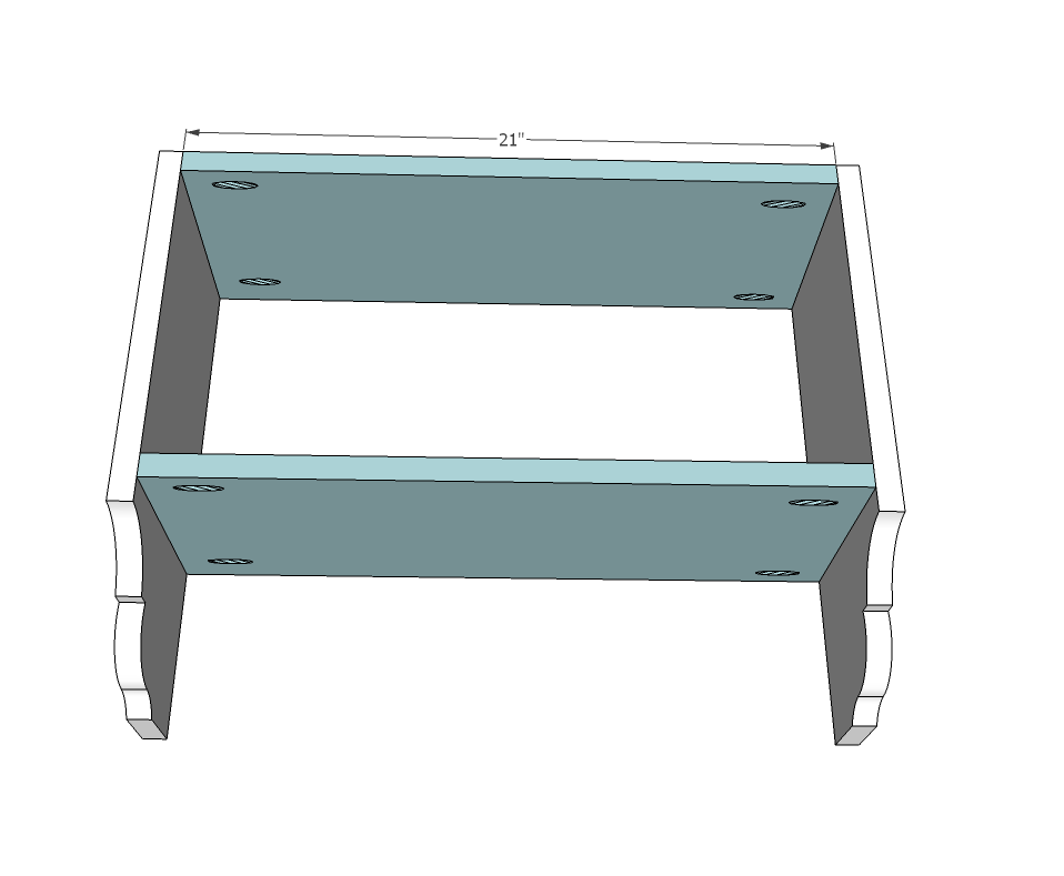 Small Wall Shelf with Hooks — step 2