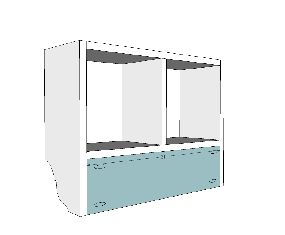 Small Wall Shelf with Hooks — step 4